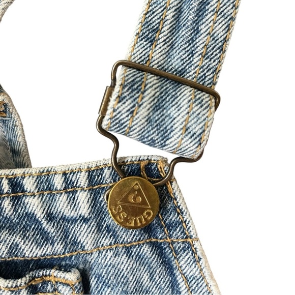 Vintage Guess Kids Size Medium Acid Wash Retro 80’s Denim Jean Overalls - Picture 7 of 12